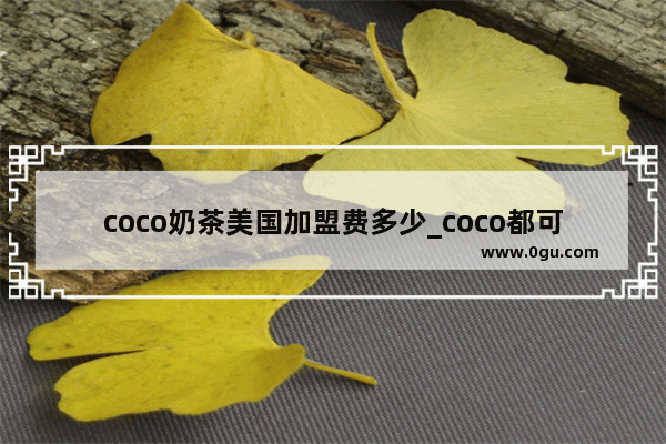 coco奶茶美国加盟费多少_coco都可加盟费多少