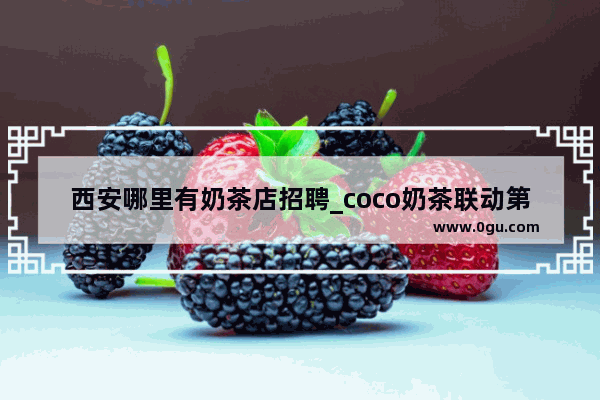 西安哪里有奶茶店招聘_coco奶茶联动第五人格西安有吗