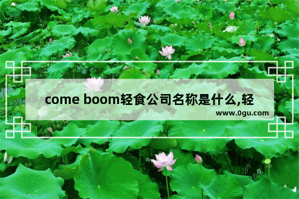 come boom轻食公司名称是什么,轻食加盟店推荐杭州市