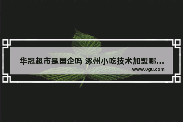 华冠超市是国企吗 涿州小吃技术加盟哪家好