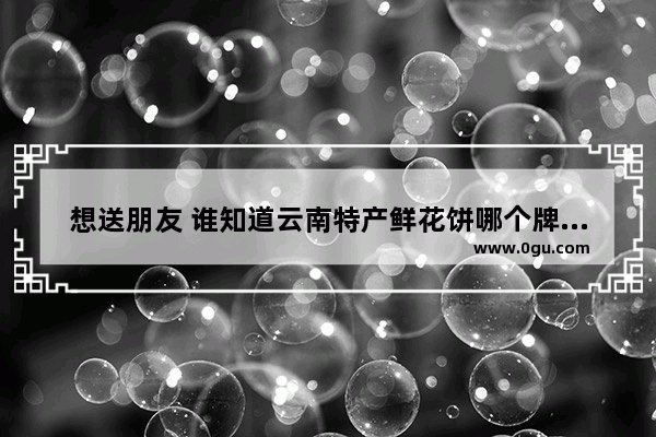 想送朋友 谁知道云南特产鲜花饼哪个牌子最正宗_昆明创业项目做什么好