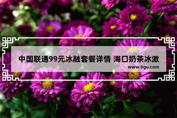 中国联通99元冰融套餐详情 海口奶茶冰激凌店加盟