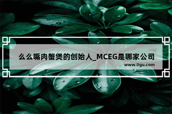 么么嘴肉蟹煲的创始人_MCEG是哪家公司