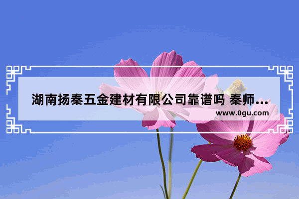 湖南扬秦五金建材有限公司靠谱吗 秦师傅特色美食店加盟