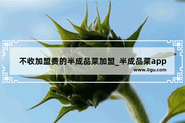 不收加盟费的半成品菜加盟_半成品菜app哪个最好