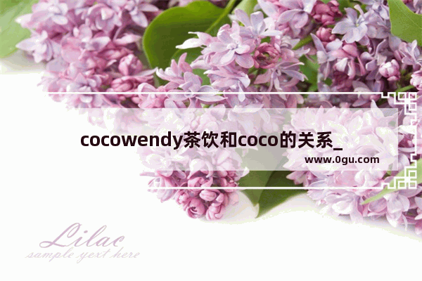 cocowendy茶饮和coco的关系_coco是酷可吗