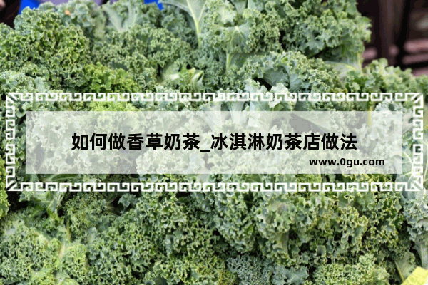 如何做香草奶茶_冰淇淋奶茶店做法