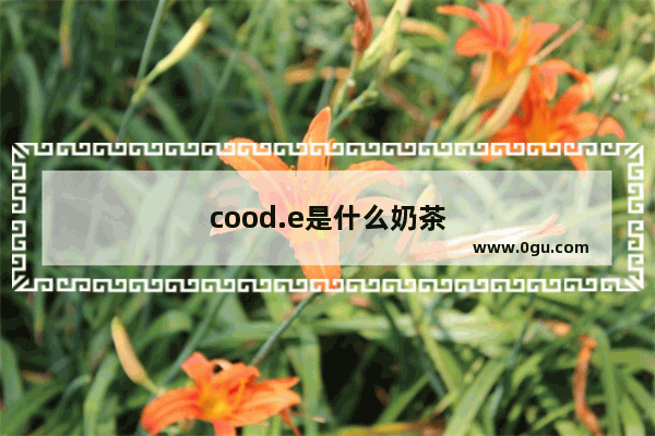 cood.e是什么奶茶