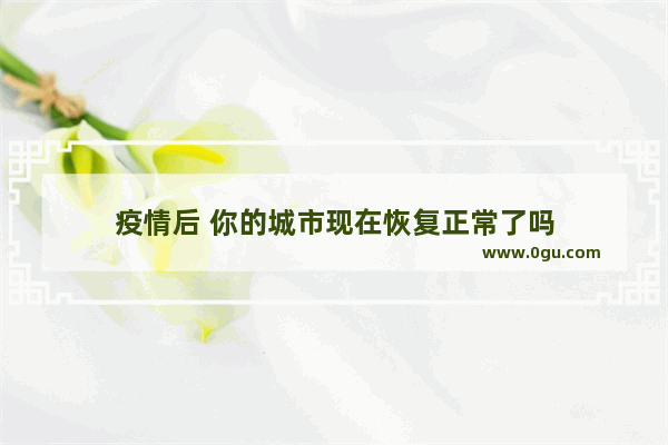 疫情后 你的城市现在恢复正常了吗