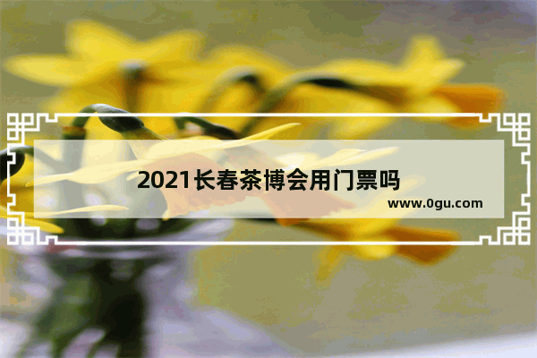 2021长春茶博会用门票吗