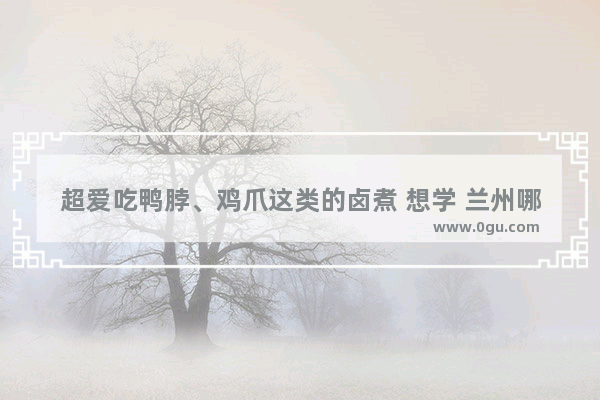 超爱吃鸭脖、鸡爪这类的卤煮 想学 兰州哪里可以学习