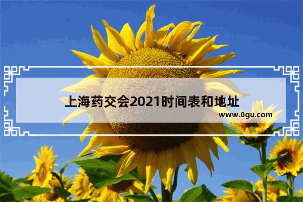 上海药交会2021时间表和地址