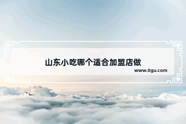 山东小吃哪个适合加盟店做