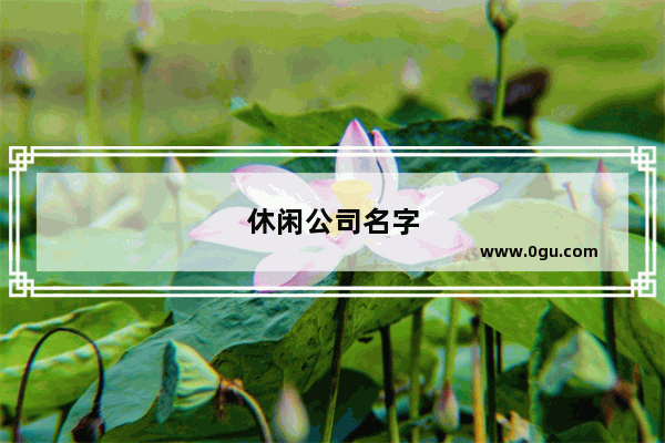 休闲公司名字