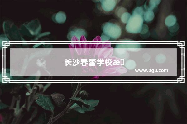 长沙春蕾学校怎么样