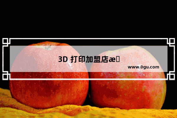 3D 打印加盟店排行榜最新