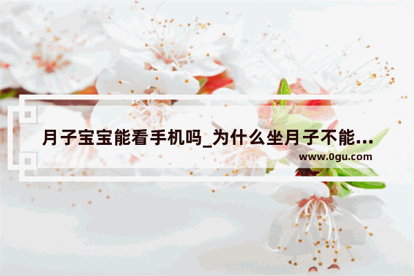 月子宝宝能看手机吗_为什么坐月子不能玩手机