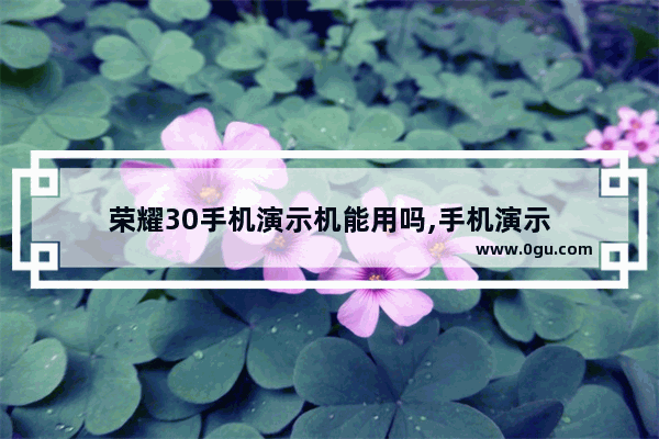 荣耀30手机演示机能用吗,手机演示