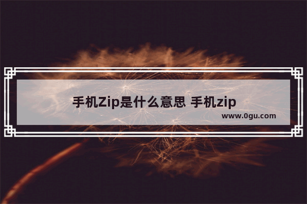 手机Zip是什么意思 手机zip