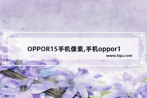 OPPOR15手机像素,手机oppor15