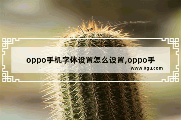 oppo手机字体设置怎么设置,oppo手机字体