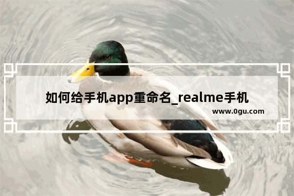 如何给手机app重命名_realme手机如何重命名