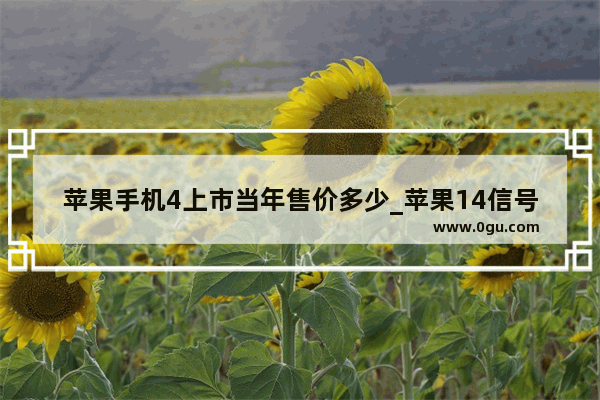 苹果手机4上市当年售价多少_苹果14信号显示四个点怎么回事