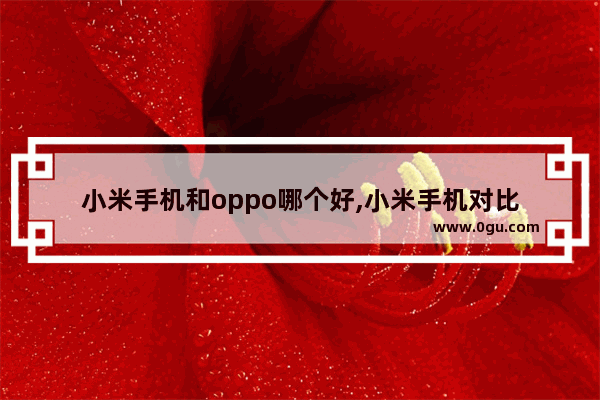 小米手机和oppo哪个好,小米手机对比