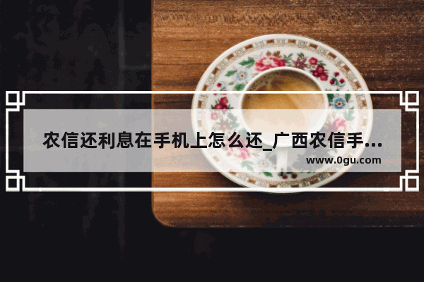 农信还利息在手机上怎么还_广西农信手机银行怎么注册