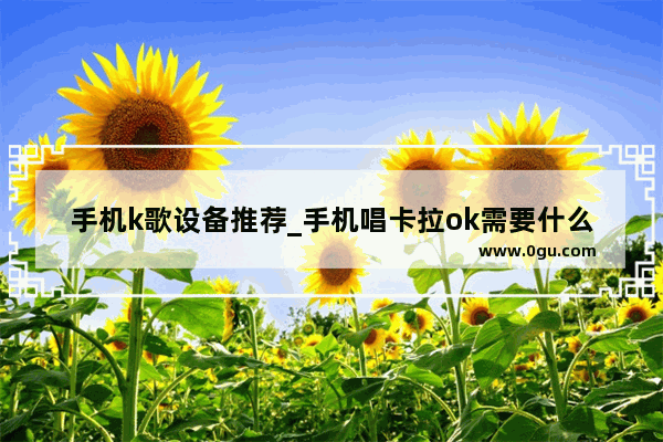 手机k歌设备推荐_手机唱卡拉ok需要什么设备