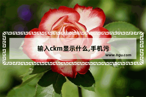 输入ckm显示什么,手机污