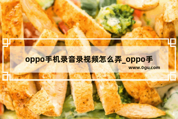 oppo手机录音录视频怎么弄_oppo手机视频怎么录音