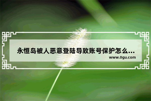 永恒岛被人恶意登陆导致账号保护怎么解决_永恒岛怎么绑定手机号