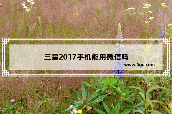 三星2017手机能用微信吗