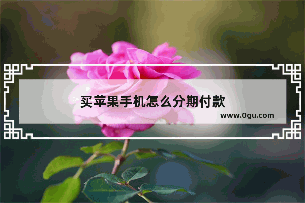 买苹果手机怎么分期付款