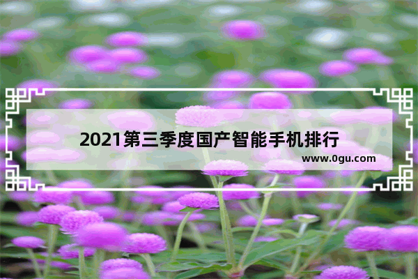 2021第三季度国产智能手机排行