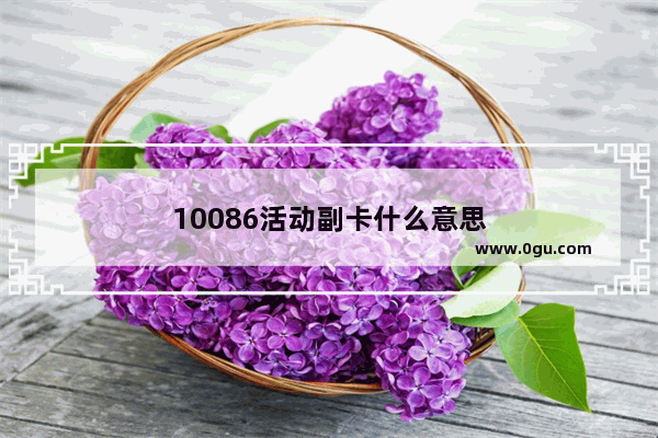 10086活动副卡什么意思