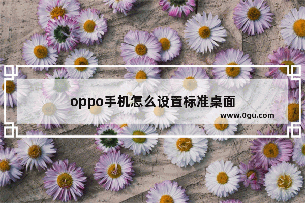 oppo手机怎么设置标准桌面