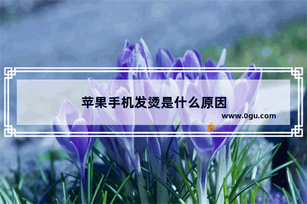 苹果手机发烫是什么原因