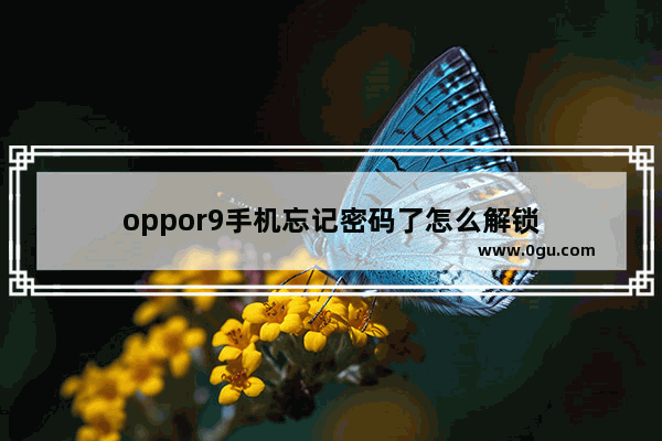 oppor9手机忘记密码了怎么解锁