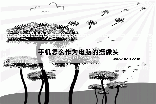 手机怎么作为电脑的摄像头