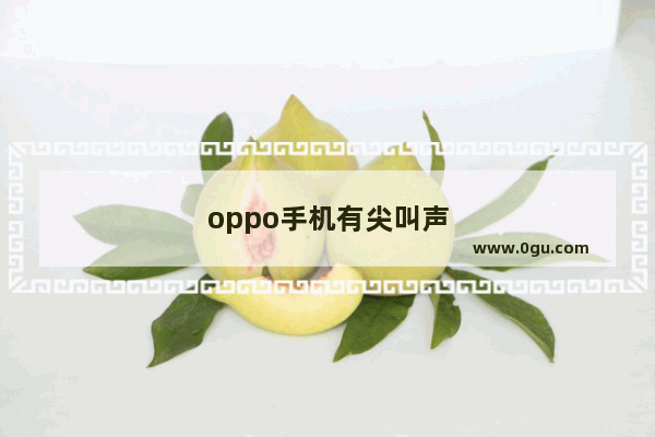 oppo手机有尖叫声