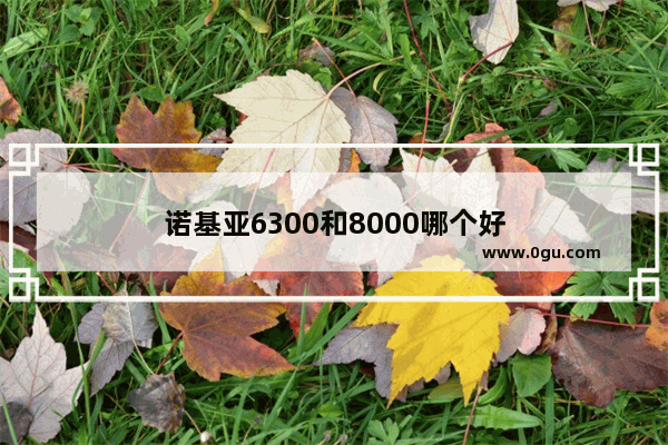 诺基亚6300和8000哪个好