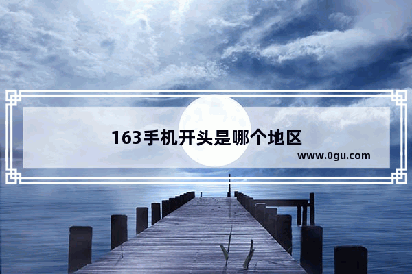 163手机开头是哪个地区