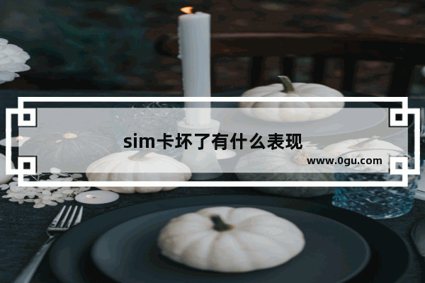 sim卡坏了有什么表现