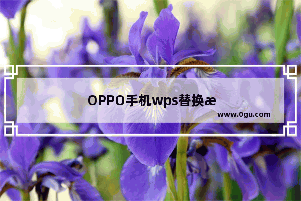 OPPO手机wps替换文字怎么操作