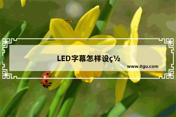 LED字幕怎样设置