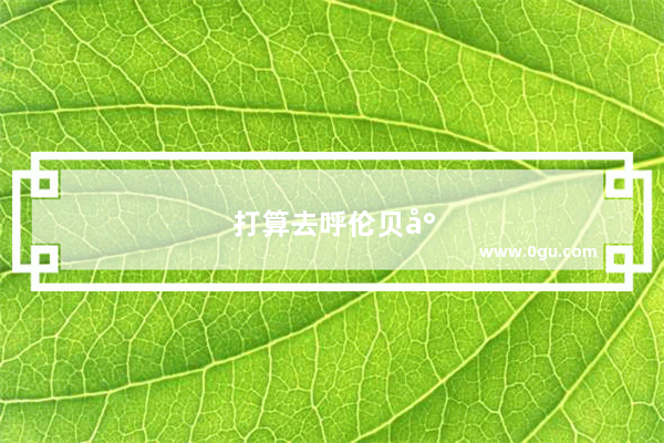 打算去呼伦贝尔玩 有什么建议吗