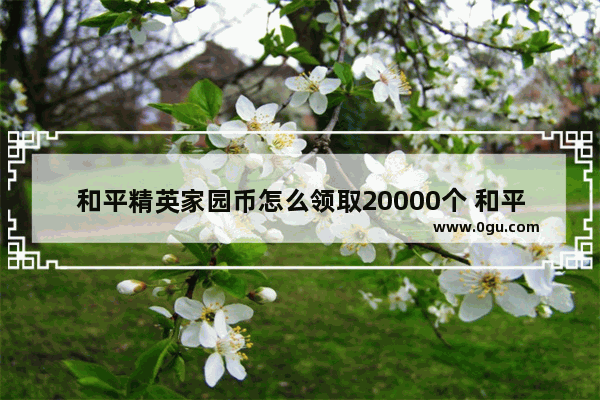 和平精英家园币怎么领取20000个 和平精英领大礼包