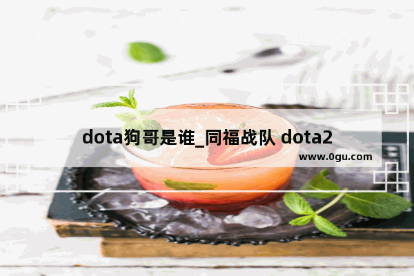 dota狗哥是谁_同福战队 dota2